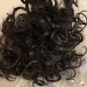 Messy Bun Black Curly adjustable Hairpiece